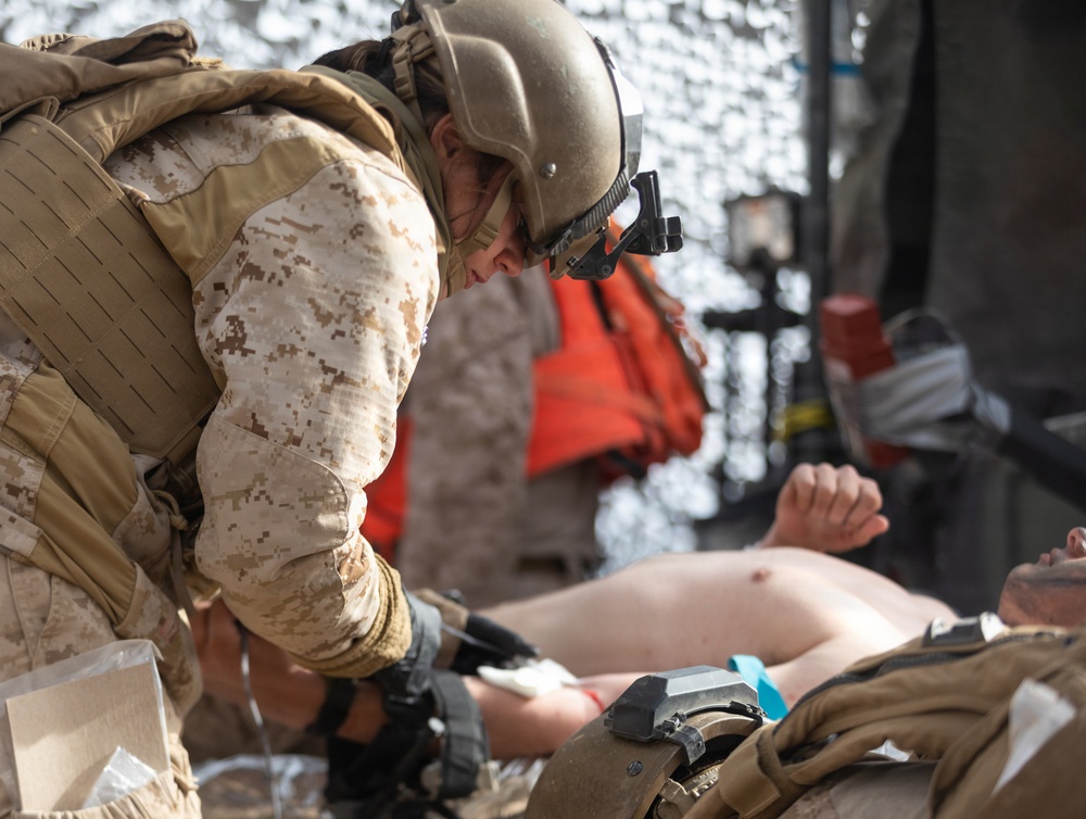 Sailors with 3rd Bn., 7th Marines take part in Valkyrie training during SLTE