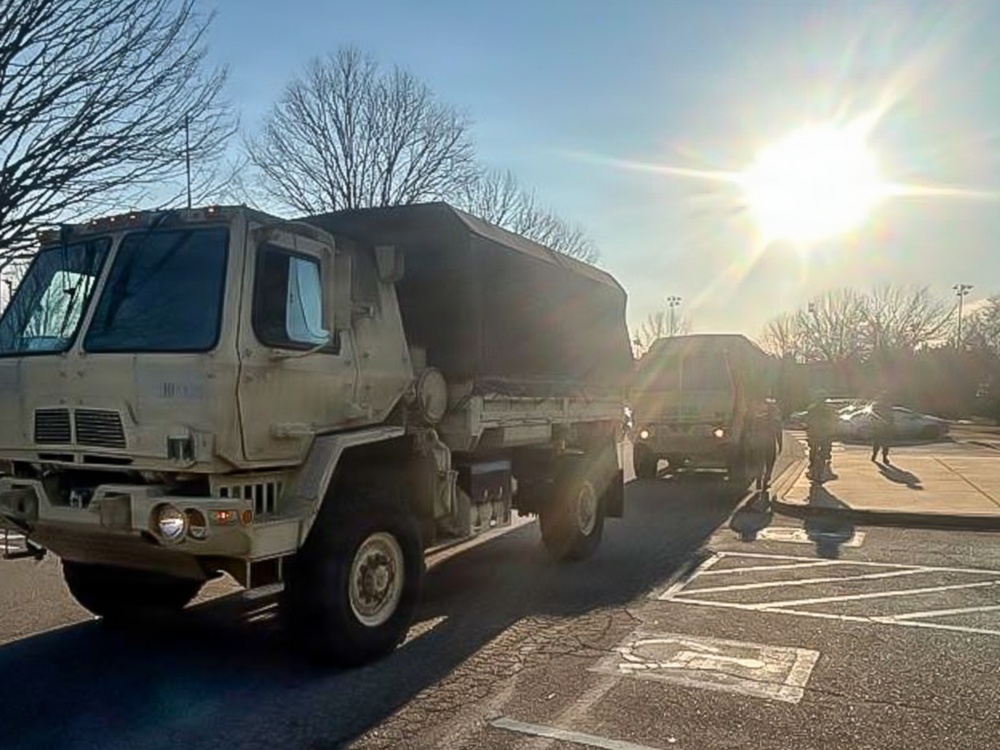 228th Signal Brigade stages vehicle-recovery teams for Winter Storm Gianna