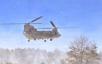 Photo Story: 120th Field Artillery Soldiers conduct winter sling-load ops with Black Hawk, Chinook helicopters, Part 1