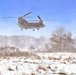 120th Field Artillery Soldiers conduct winter sling-load ops with Black Hawk, Chinook helicopters