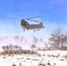 120th Field Artillery Soldiers conduct winter sling-load ops with Black Hawk, Chinook helicopters