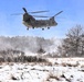120th Field Artillery Soldiers conduct winter sling-load ops with Black Hawk, Chinook helicopters