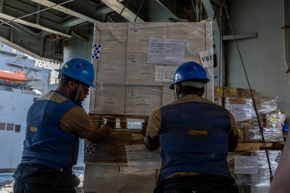 Abraham Lincoln conducts replenishment-at-sea with Carl Brashear