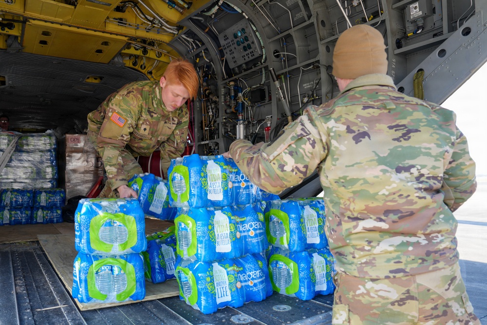 National Guard Airlifts Supplies to Affected Communities