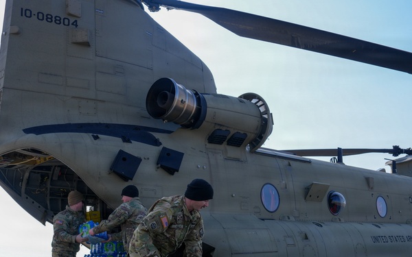 National Guard Airlifts Supplies to Affected Communities
