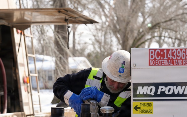 U.S. Army Corps of Engineers and FEMA Deliver Generator to Potts Camp City Hall