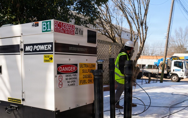 U.S. Army Corps of Engineers and FEMA Deliver Generator to Potts Camp City Hall