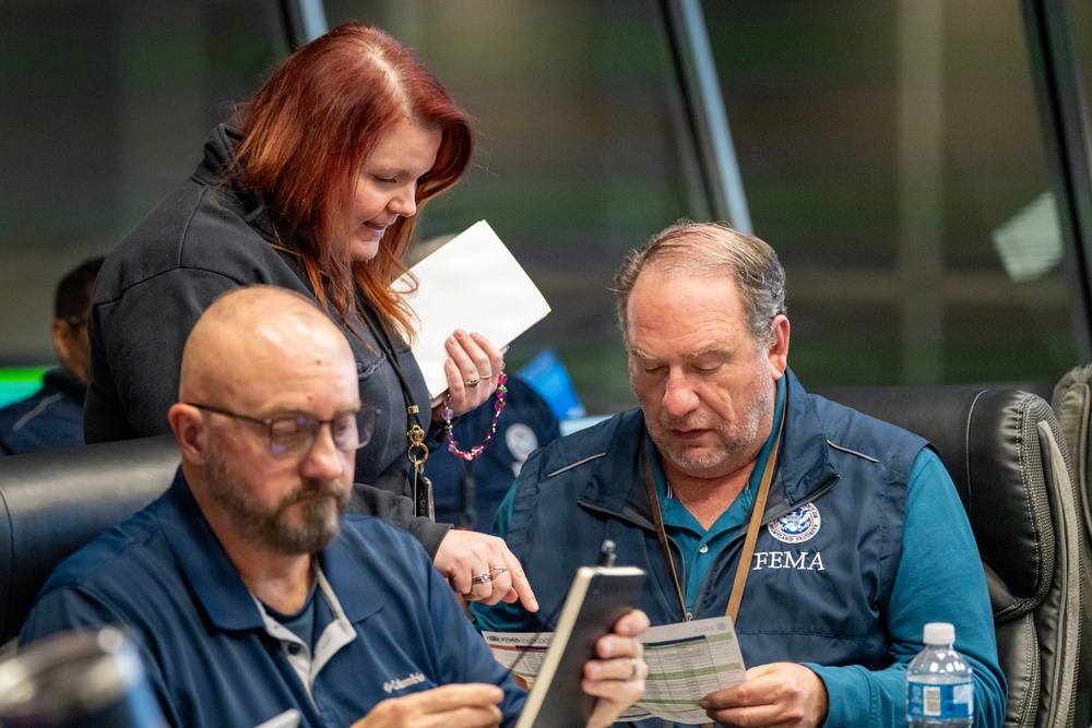 FEMA Works from the Mississippi State Emergency Operations Center