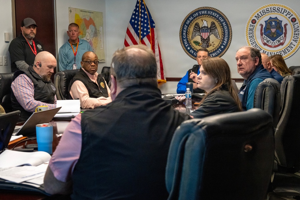 FEMA Works from the Mississippi State Emergency Operations Center