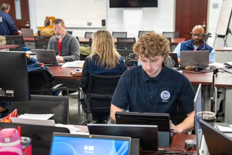 FEMA Works from the Mississippi State Emergency Operations Center