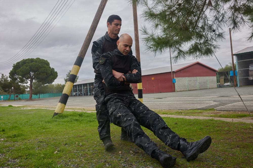 U.S. Marines with FAST Company Europe and the Cyprus National Guard conduct TCCC Training
