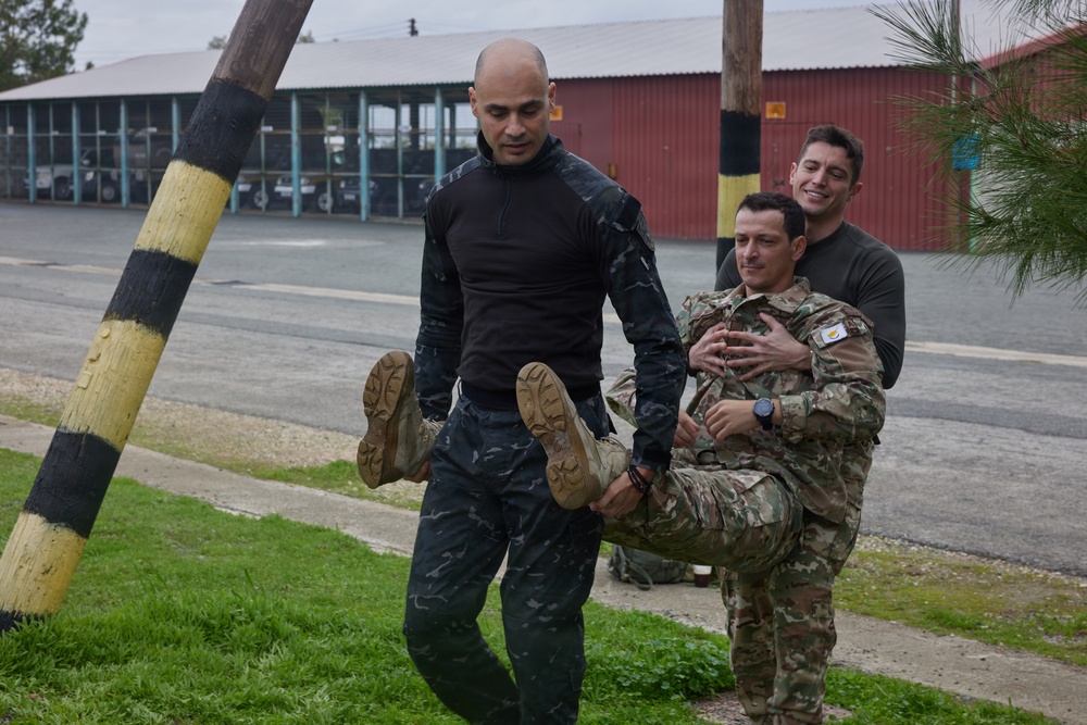 U.S. Marines with FAST Company Europe and the Cyprus National Guard conduct TCCC Training