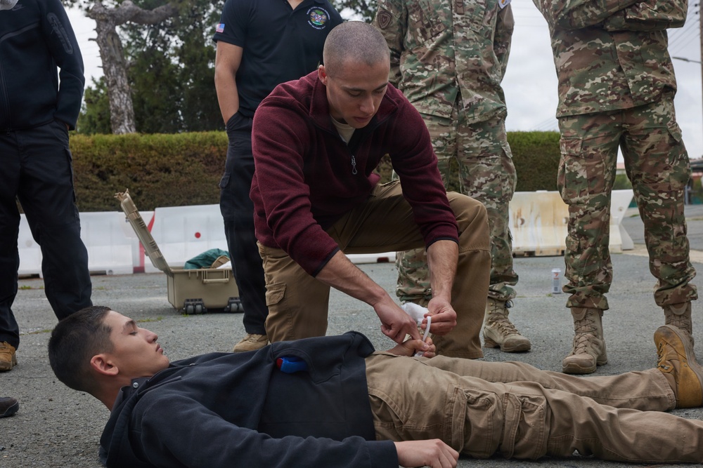 U.S. Marines with FAST Company Europe and the Cyprus National Guard conduct TCCC Training