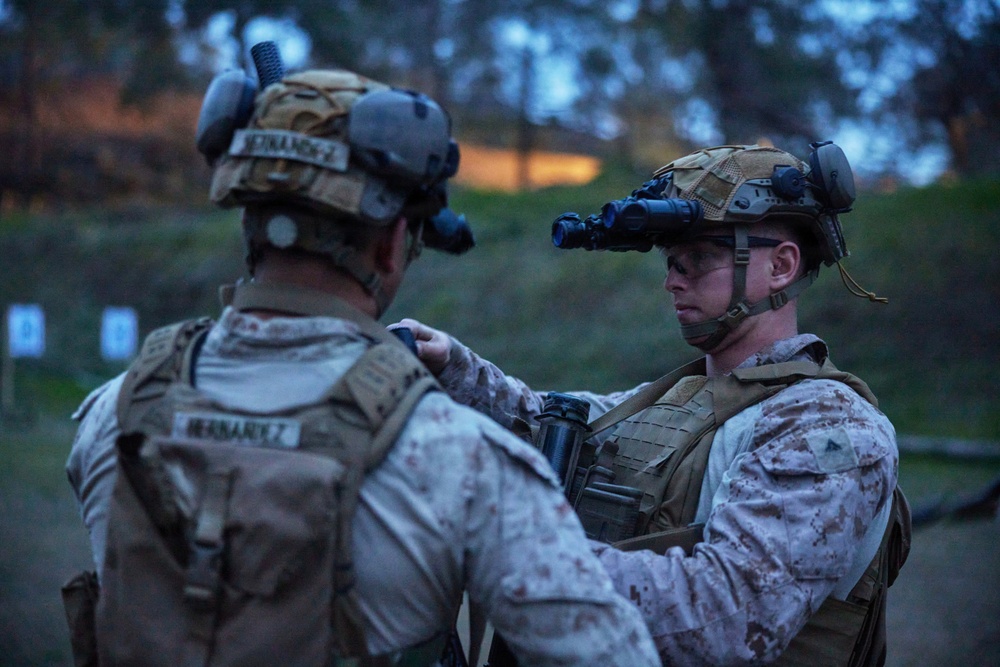 U.S. Marines with FAST Company Europe and Cyprus Special Forces Night Range