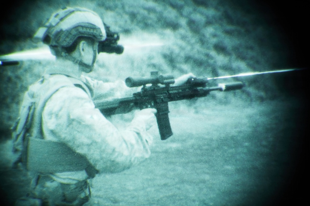 U.S. Marines with FAST Company Europe and Cyprus Special Forces Night Range