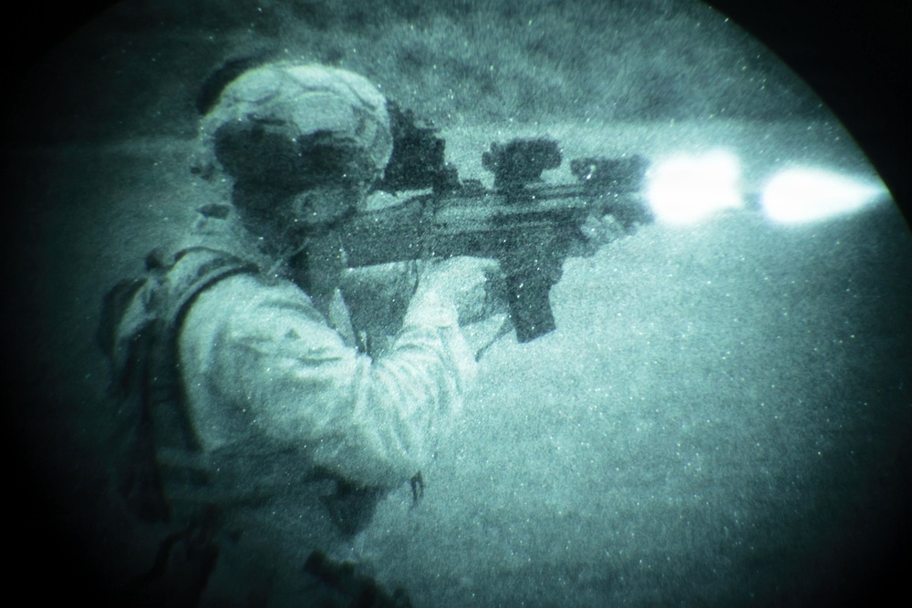 U.S. Marines with FAST Company Europe and Cyprus Special Forces Night Range
