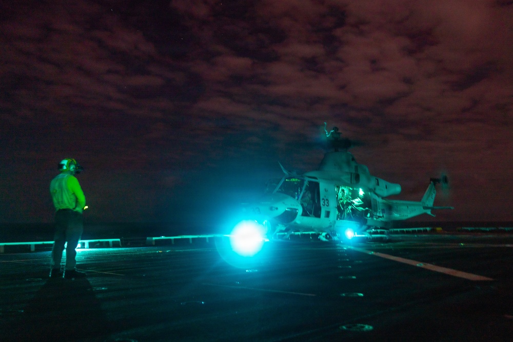 22ND MEU (SOC) | MSRT and MSPF Conduct Aerial Night Sniper Live Fire