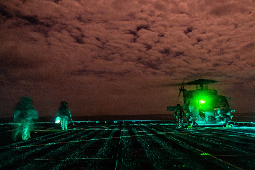 22ND MEU (SOC) | MSRT and MSPF Conduct Aerial Night Sniper Live Fire