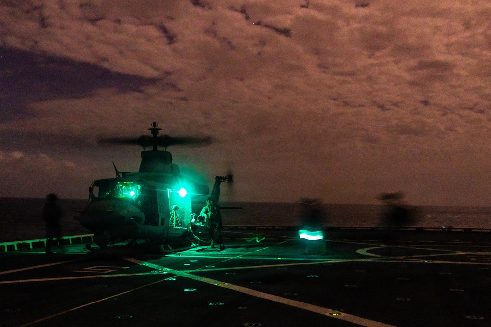 22ND MEU (SOC) | MSRT and MSPF Conduct Aerial Night Sniper Live Fire