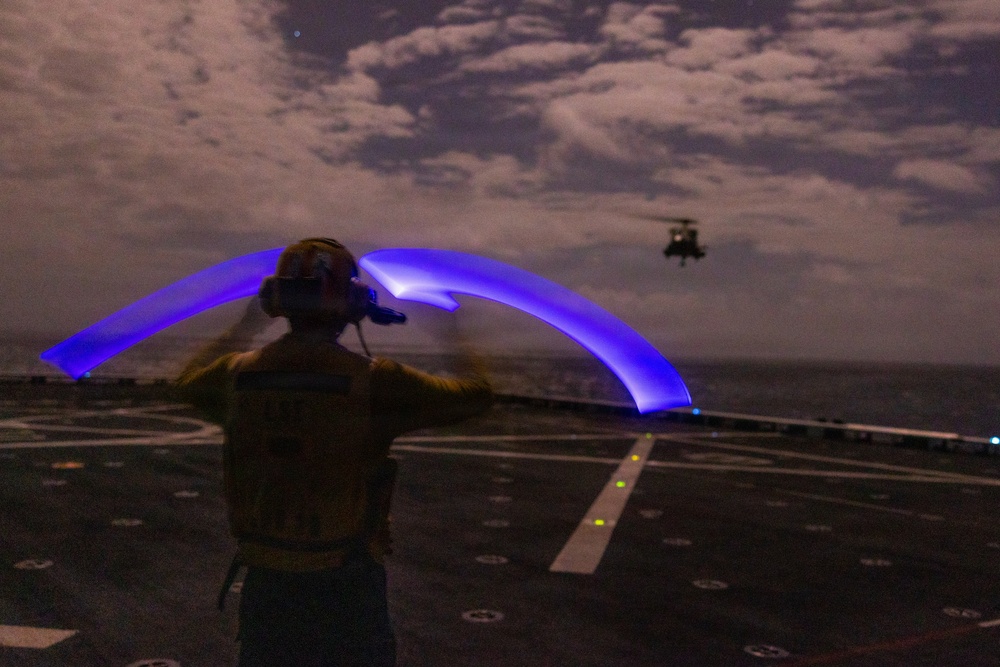 22ND MEU (SOC) | MSRT and MSPF Conduct Aerial Night Sniper Live Fire