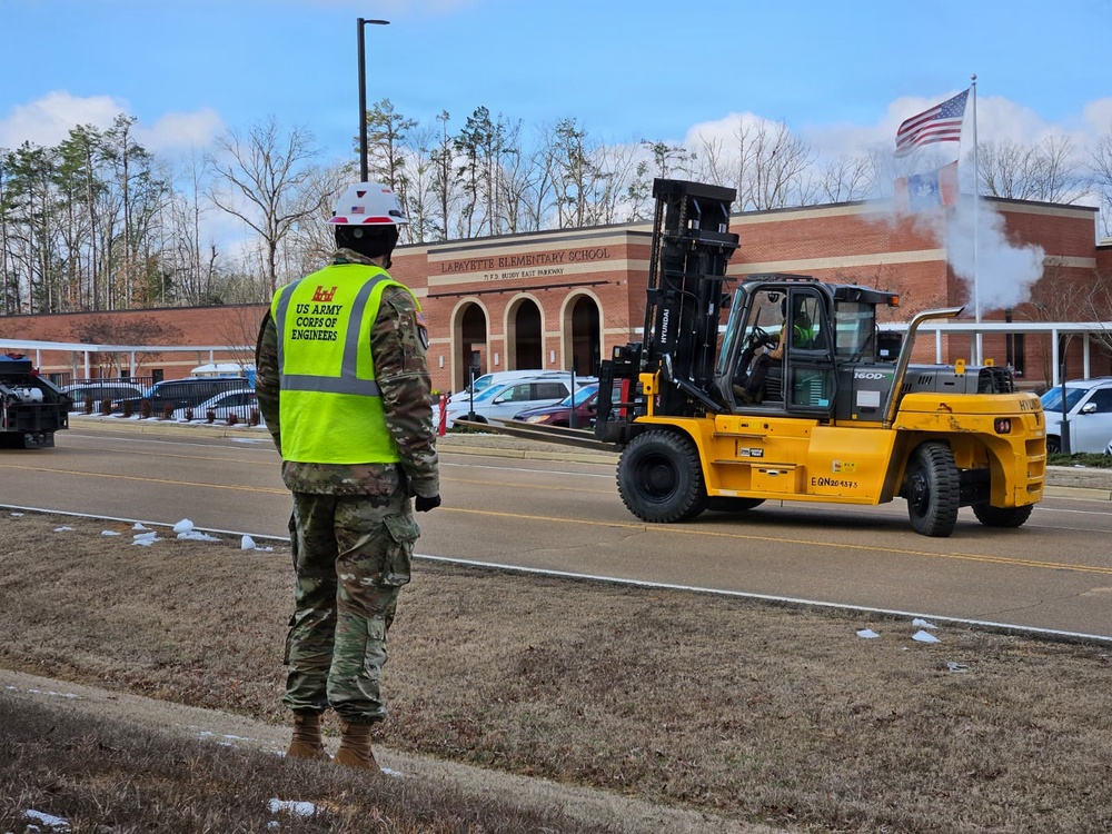 District Deputy Commander Observes Generator Delivery