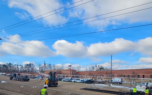 District Deputy Commander Observes Generator Delivery