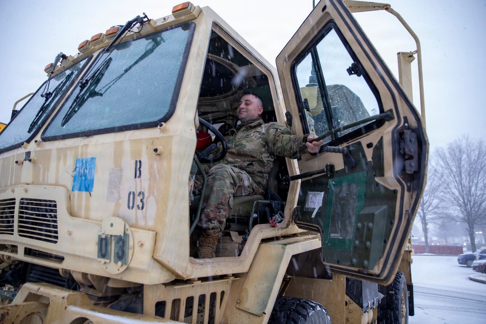 South Carolina National Guard Soldiers staged at multiple locations to support local officials during Winter Storm Gianna.