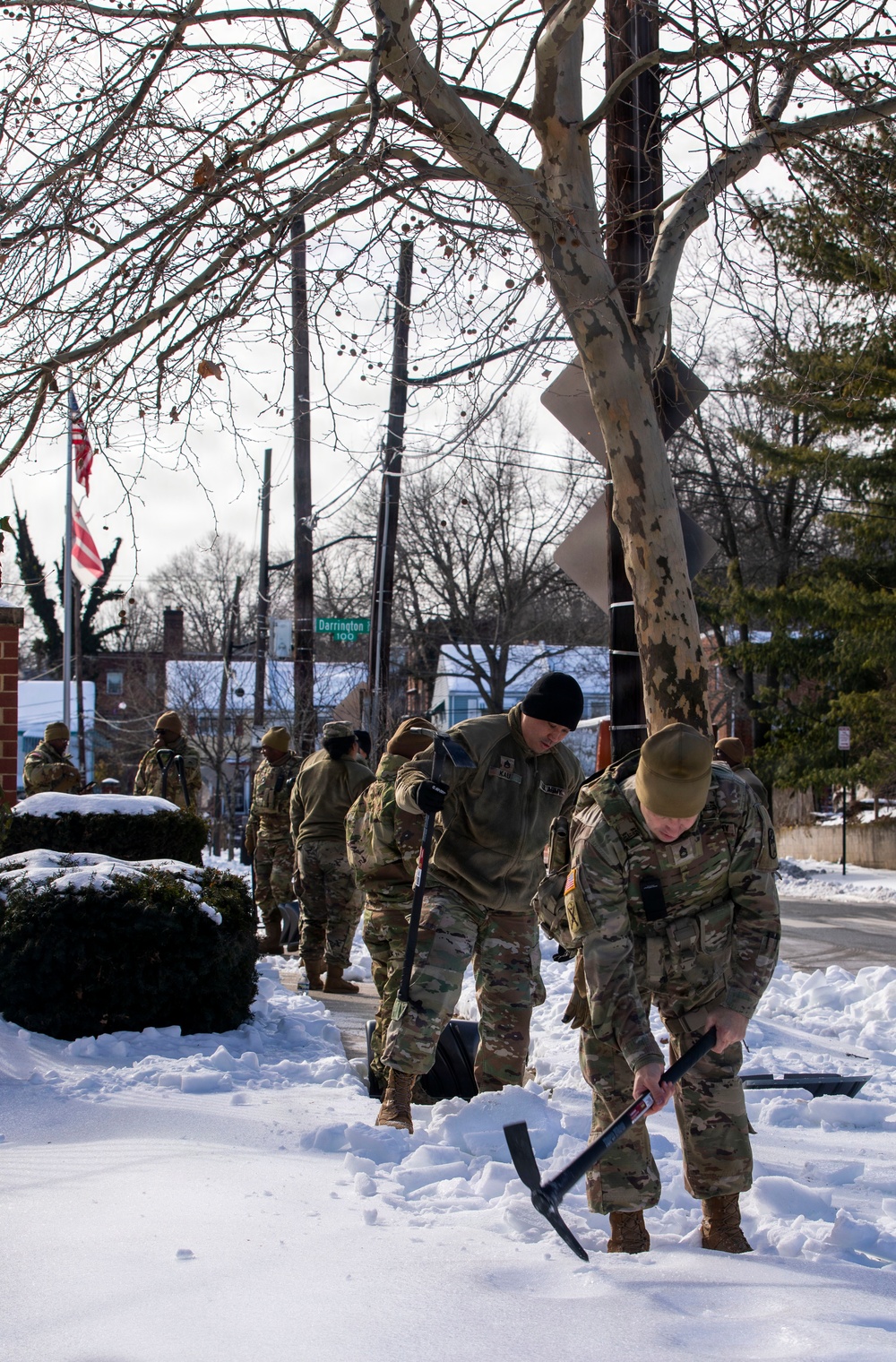 National Guard Supports Snow Removal at Local Schools Across Washington, D.C.