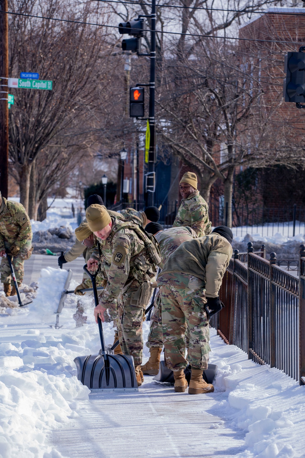 National Guard Supports Snow Removal at Local Schools Across Washington, D.C.