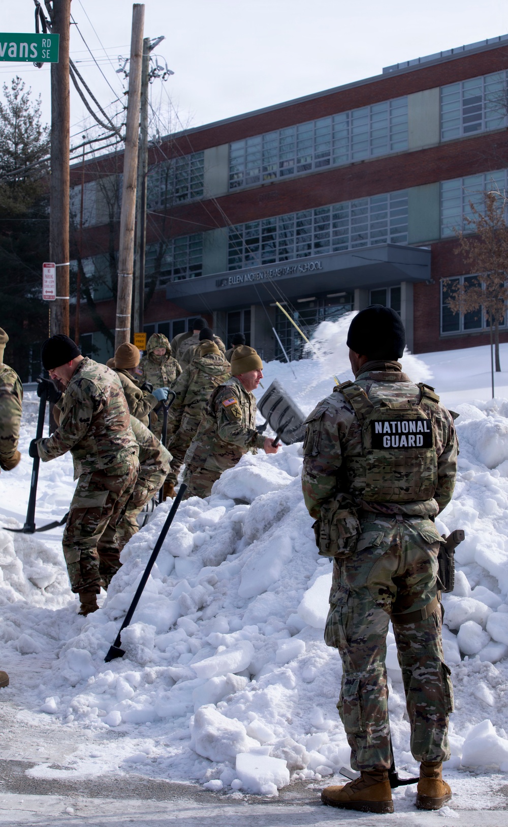 National Guard Supports Snow Removal at Local Schools Across Washington, D.C.