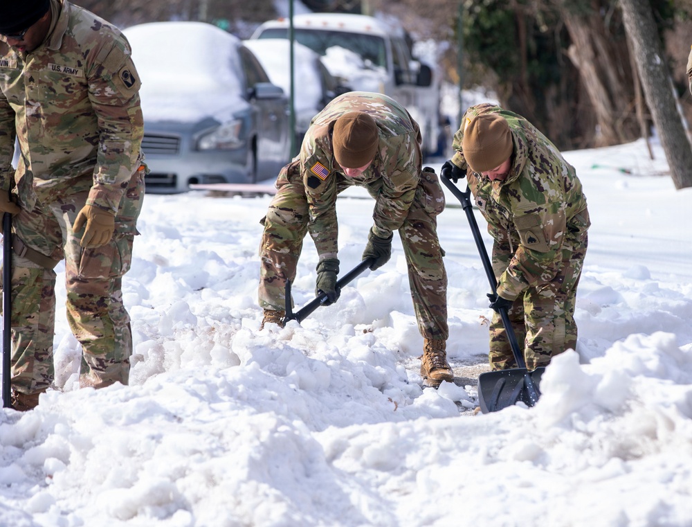 National Guard Supports Snow Removal at Local Schools Across Washington, D.C.
