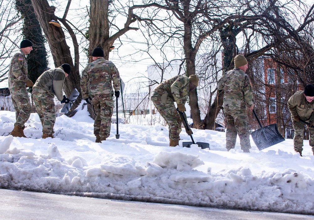 National Guard Supports Snow Removal at Local Schools Across Washington, D.C.