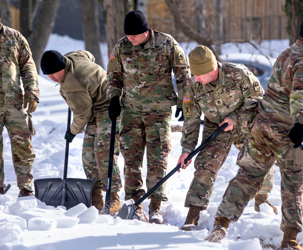 National Guard Supports Snow Removal at Local Schools Across Washington, D.C.