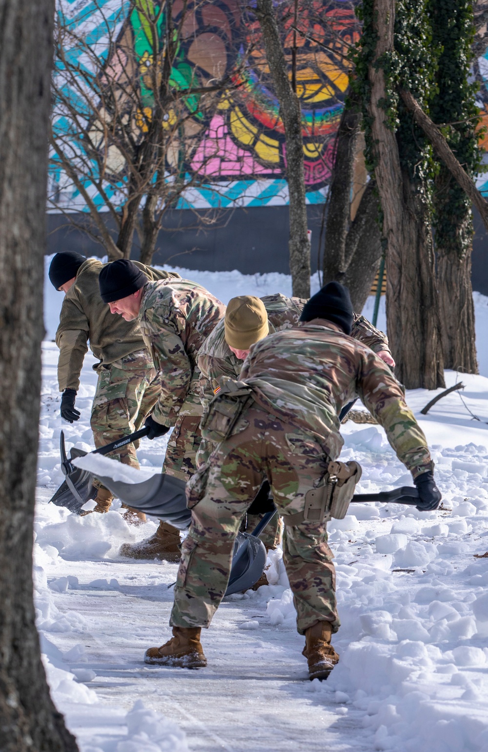 National Guard Supports Snow Removal at Local Schools Across Washington, D.C.