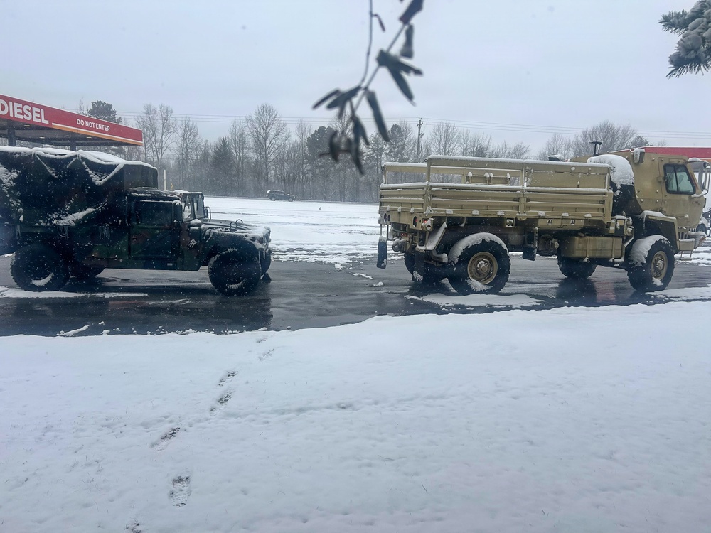 228th Theater Tactical Signal Brigade vehicle-recovery teams continue Winter Storm Gianna response