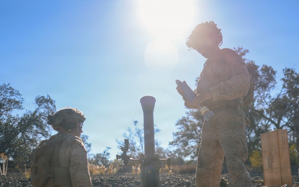 3rd LCT mortarmen execute dry-fire and live-fire company attacks at PTA