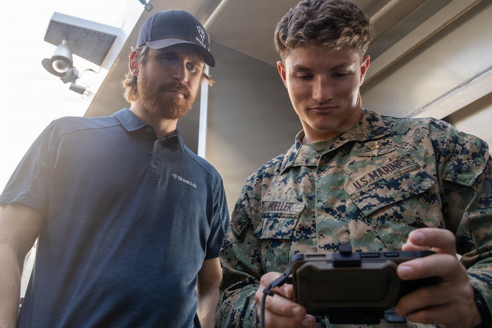 11th MEU Marines, Sailors and DOW Contractors conduct VBAT operations aboard USS Portland