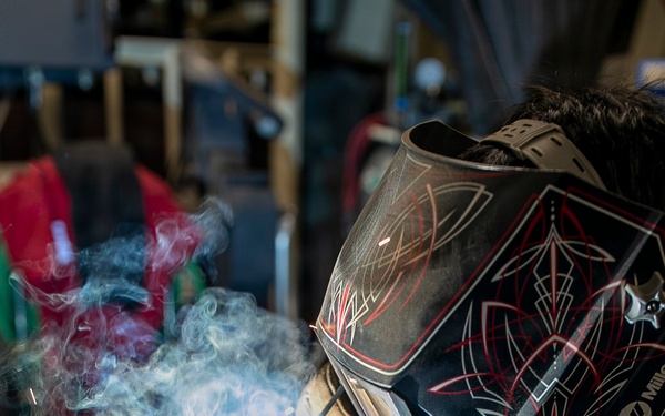 Hinge Repair Aboard USS Tripoli