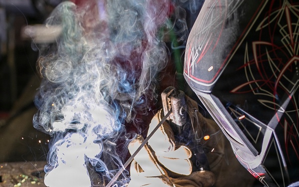 Hinge Repair Aboard USS Tripoli