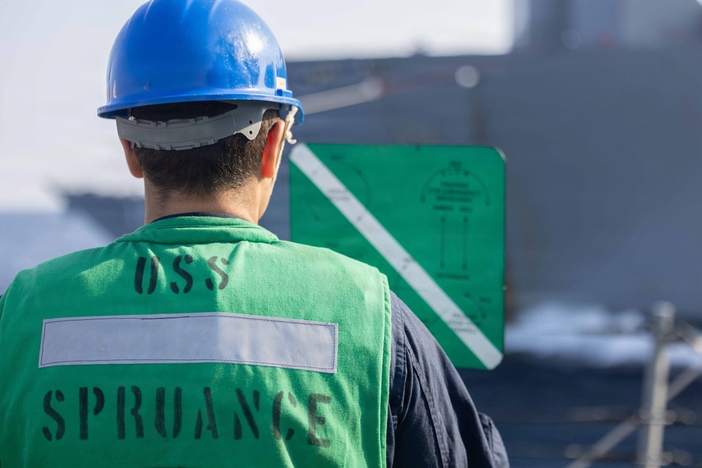 Spruance conducts routine operations