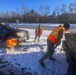 678th Air Defense Artillery Brigade vehicle-recovery team assist a stranded vehicle during Winter Storm Gianna&amp;#xA;