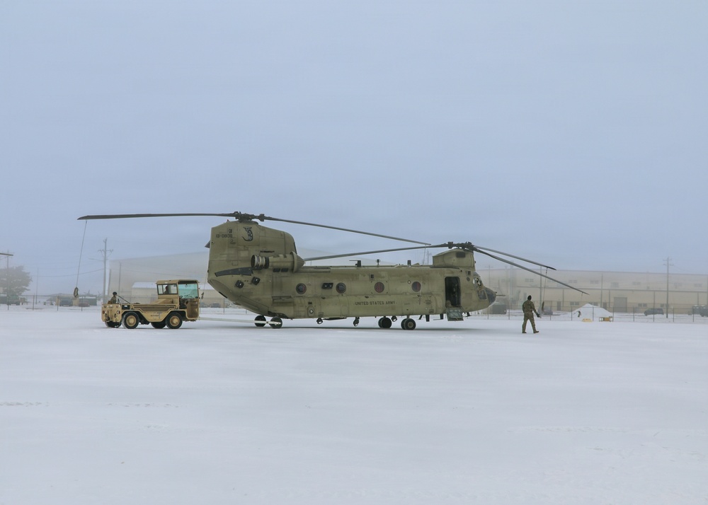 Snow on the Flightline