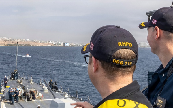 USS Delbert D. Black (DDG 119) Arrives at Eilat, Israel