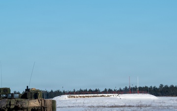 3-8 Cavalry conducts Bradley live fire training in Poland during sub zero temperatures