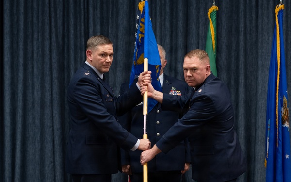 141st Mission Support Group change of command ceremony