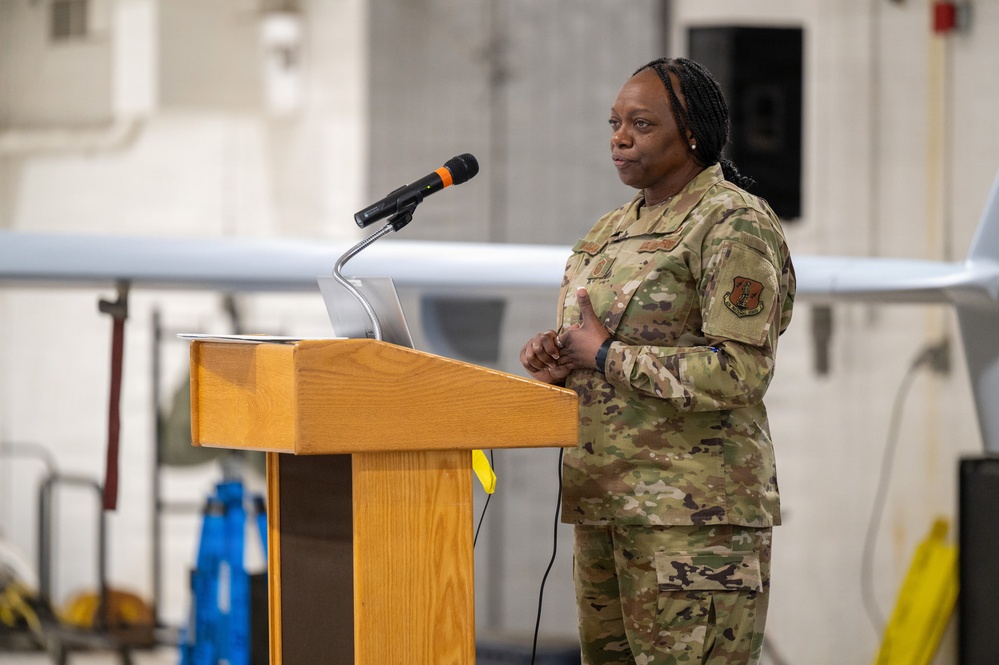 174th Attack Wing command chief addresses wing ahead of retirement