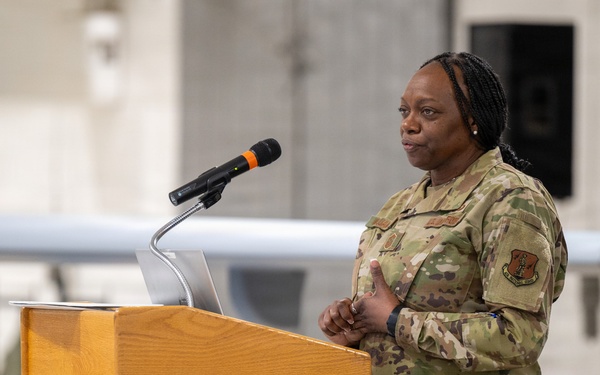 174th Attack Wing command chief addresses wing ahead of retirement