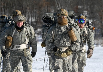 Massachusetts Air National Guardsmen train in freezing conditions during Cold Weather Operations Course