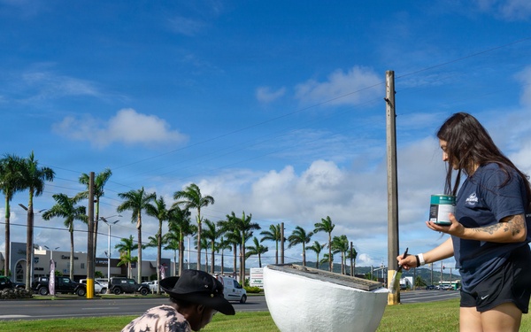 Marine Corps monument revitalization, and village beautification – Marines complete first community relations (COMREL) event of the year.