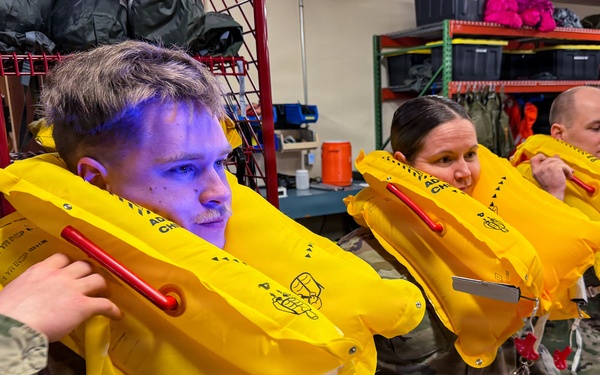 Airmen complete water survival training at Fairchild AFB